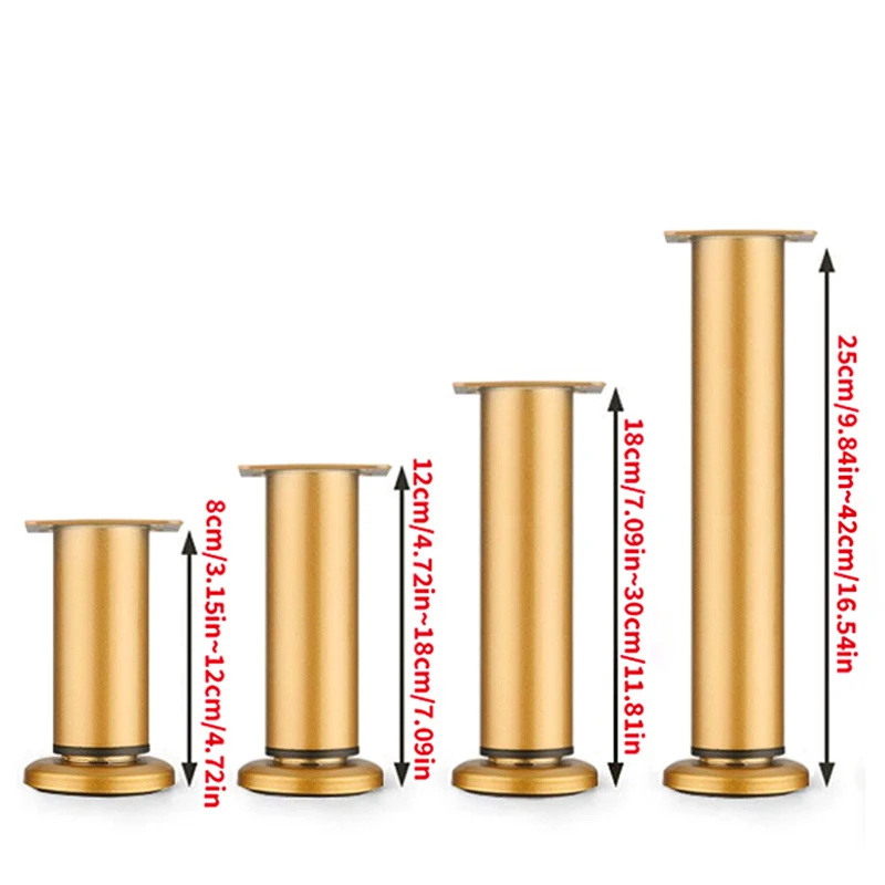 4pcs Furniture Legs Are Extendable, Adjustable Cabinet Legs, Sofa Legs, Ascending and Descending Table Legs