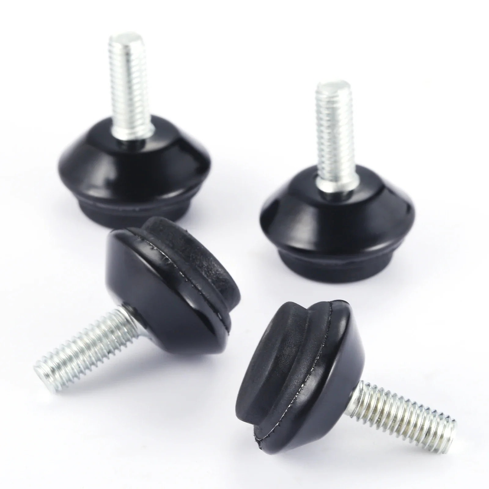 4pcs Adjustable Metal Furniture Levelers Feet Leg M6*15mm Thread Screw Black/Silver/Gold for Cabinet Table Chair Machine Base