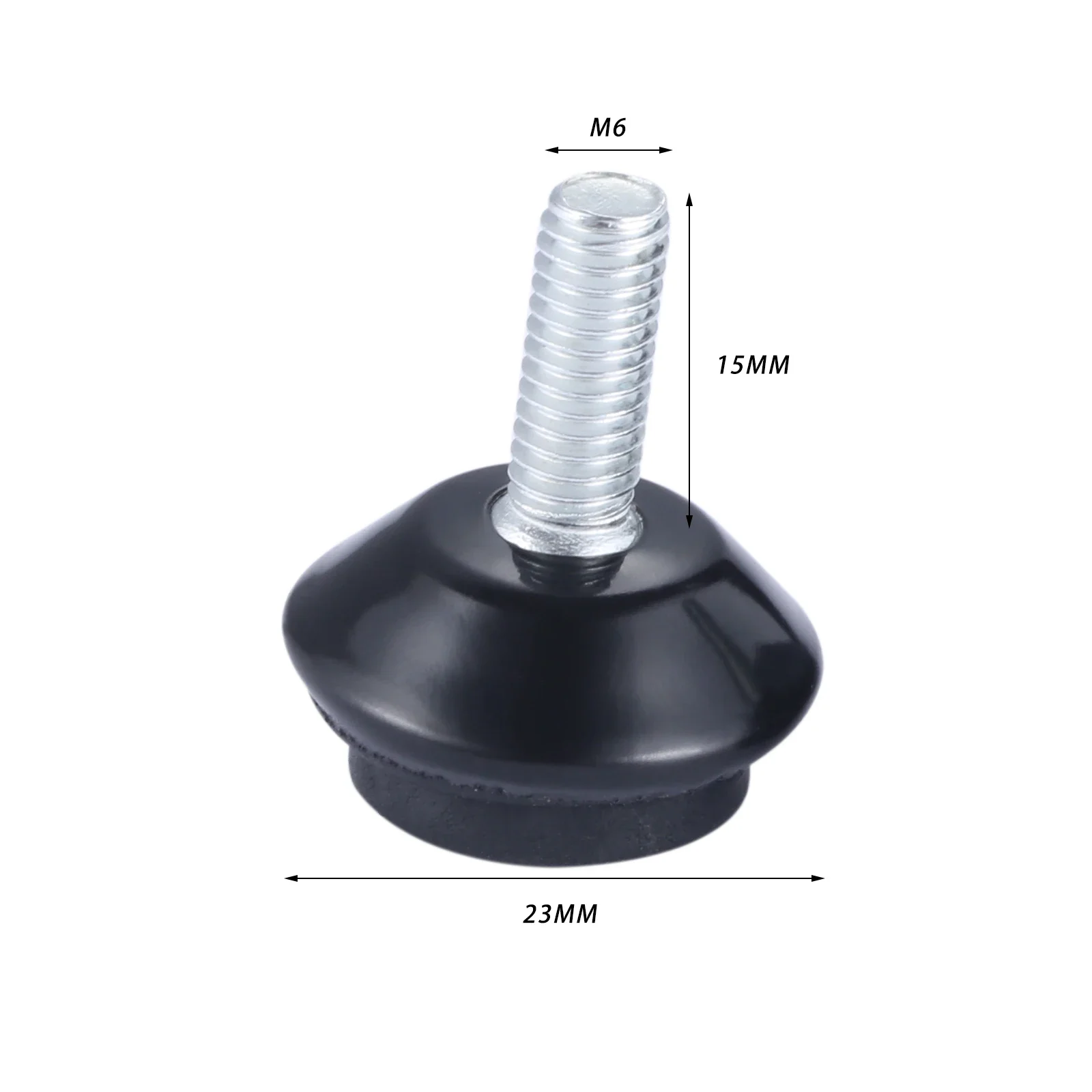 4pcs Adjustable Metal Furniture Levelers Feet Leg M6*15mm Thread Screw Black/Silver/Gold for Cabinet Table Chair Machine Base