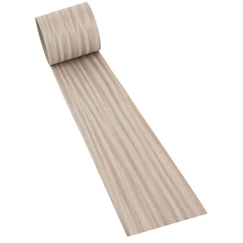 0.5mm Natural Grey Stained Teak King Wood Veneer Sheet for Instrument DIY Furniture Interior Accent Wall Panels L:2.5Meters