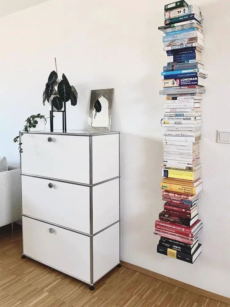 Vintage Module Sideboard Living Room Storage Cabinet Wood Bedroom Stainless Steel Metal Frame Storage Customizable TV Cabinet