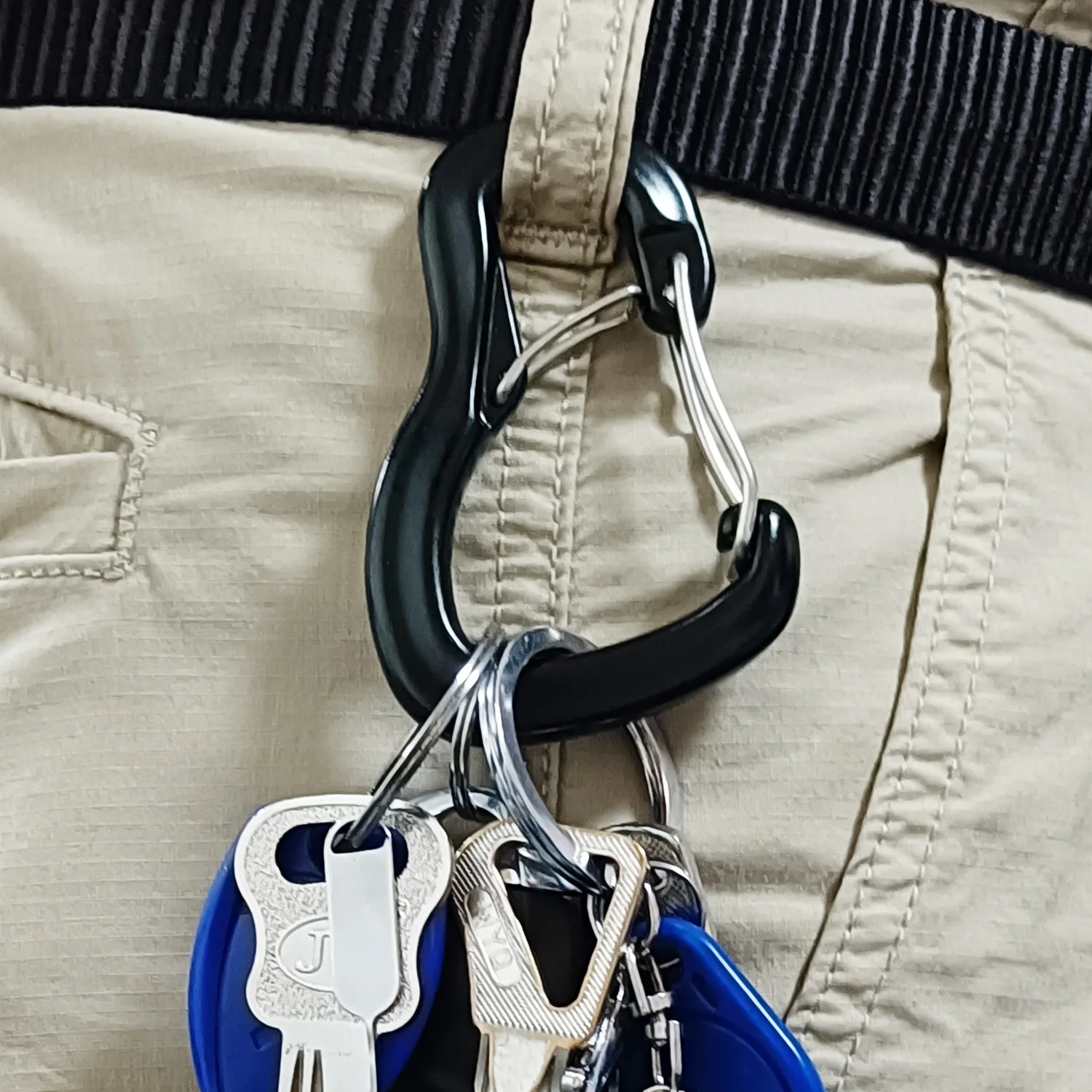 Outdoor hammock double locking buckle, multifunctional aluminum alloy hanging buckle, camping hammock quick hanging buckle