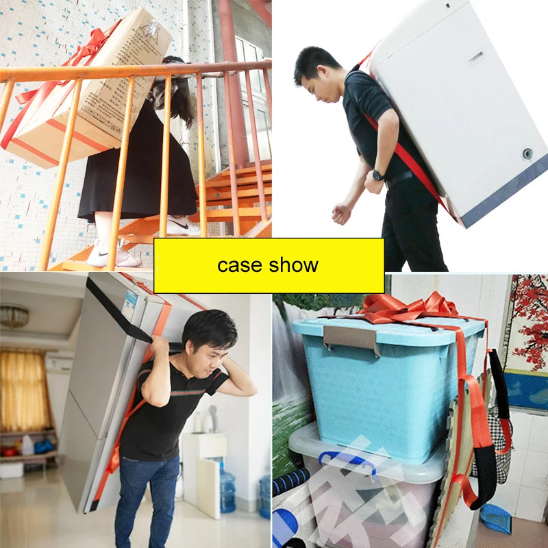 Cargo Handling Belt Strapping Belt Carry with Rope Lifting Moving Straps Office Transport Belt Strapping Tape, Single Person Mov