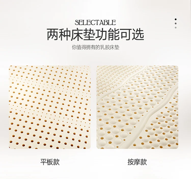 Thailand 100% Natural latex Mattress real latex liquid mattress home single double mats with cover top luxury latex mattress