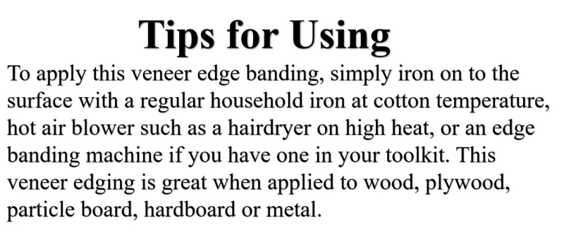 Red Oak Roll of Pre-glued Plywood Edge Banding Easy Application Iron on with Hot Melt Adhesive Real Wood Flexible Veneer Edging