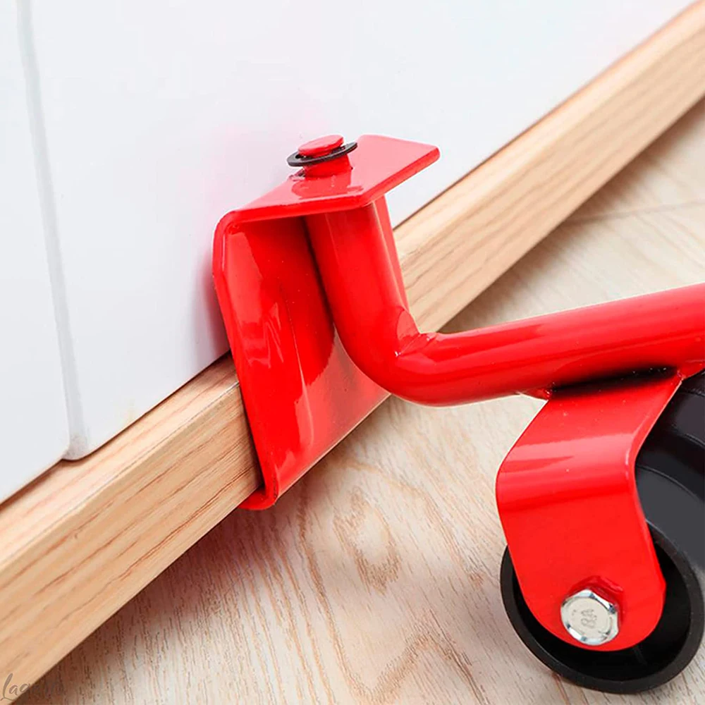 5/13 Pcs Heavy Duty Furniture Mover Set Furniture Mover Tool Transport Lifter Heavy Stuffs Moving Wheel Roller Bar Hand Tools