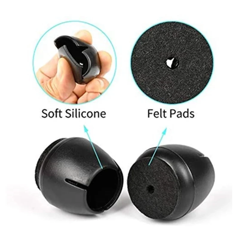 24pcs Rubber Chair foot cover felt protection pad silicone floor protector chair legs caps Bottom Non-Slip furniture feet socks