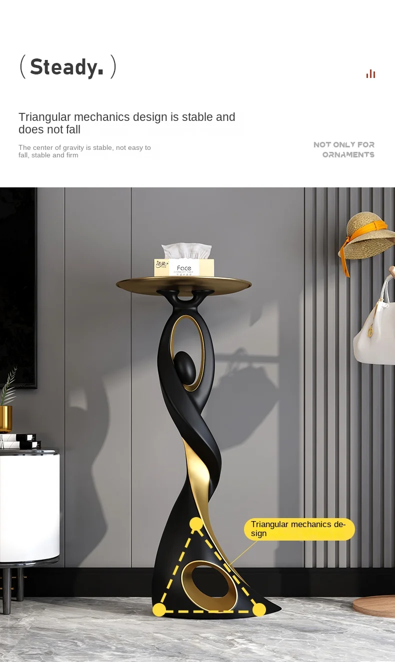Creative Designer Furniture Home Decor Art Abstract Sofa Side Table Light Luxury Living Room Porch Decor Corner Table Storage