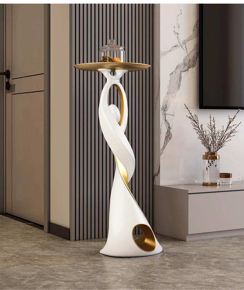 Creative Designer Furniture Home Decor Art Abstract Sofa Side Table Light Luxury Living Room Porch Decor Corner Table Storage