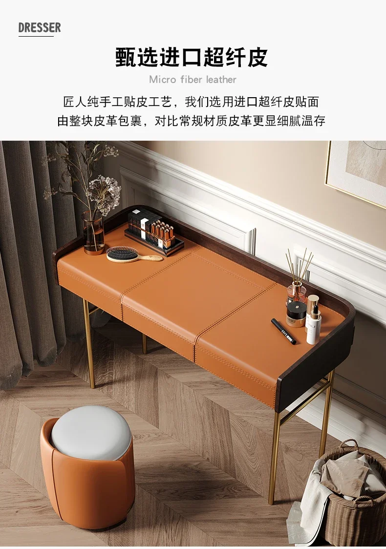 Living Room Vanity Table Nail Makeup Drawers Bedroom Storage Luxury Dressing Table European Mesa De Maquillaje Trendy Furniture
