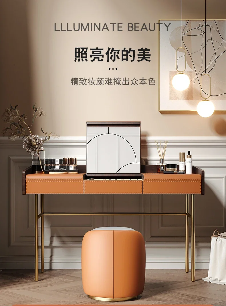Living Room Vanity Table Nail Makeup Drawers Bedroom Storage Luxury Dressing Table European Mesa De Maquillaje Trendy Furniture