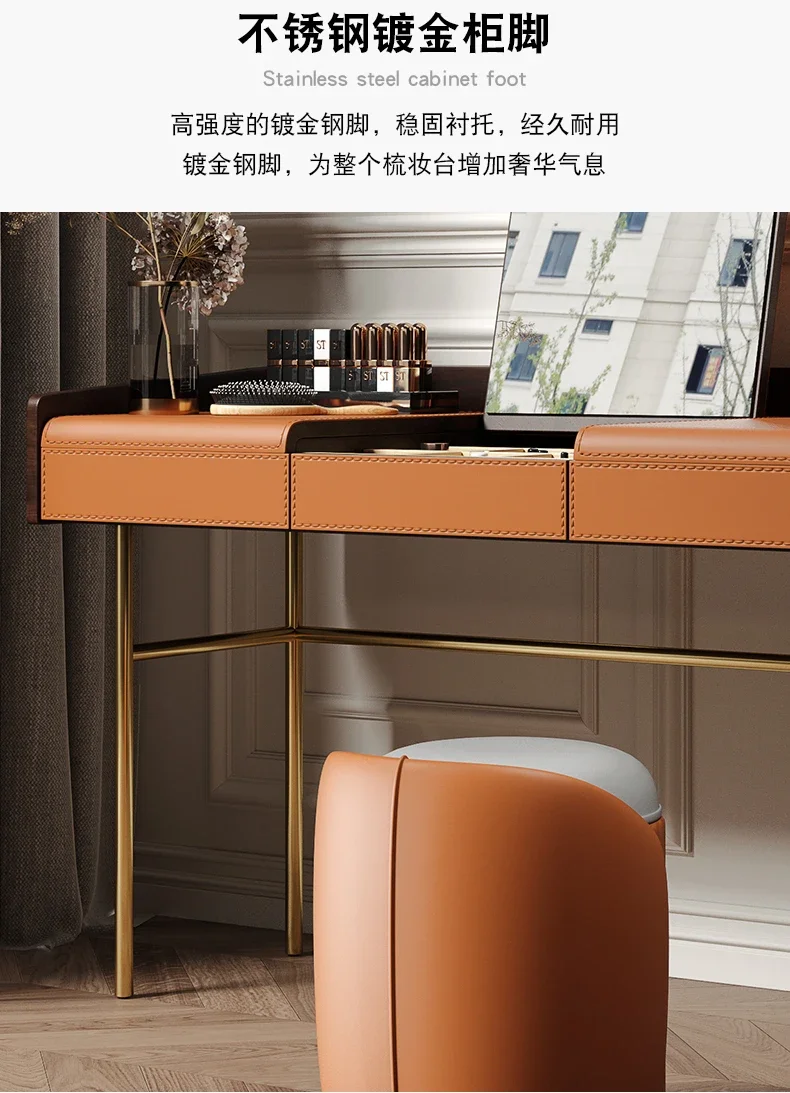 Living Room Vanity Table Nail Makeup Drawers Bedroom Storage Luxury Dressing Table European Mesa De Maquillaje Trendy Furniture