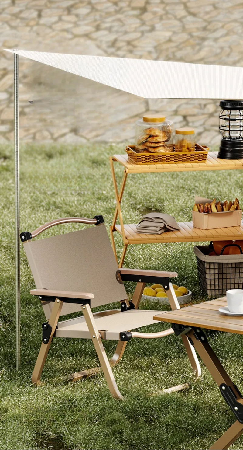 Modern Simple Metal Camping Chair Outdoor Foldable Portable Camping Chair Multifunctional Outdoor Furniture Sillas Plegables