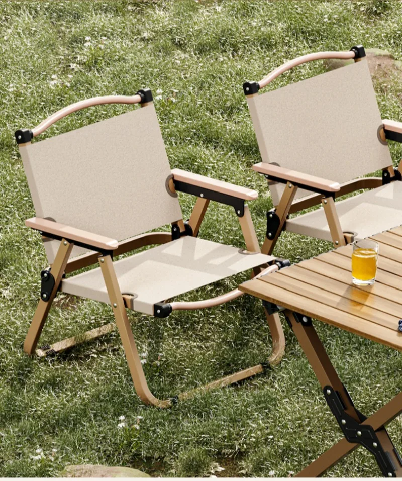 Modern Simple Metal Camping Chair Outdoor Foldable Portable Camping Chair Multifunctional Outdoor Furniture Sillas Plegables