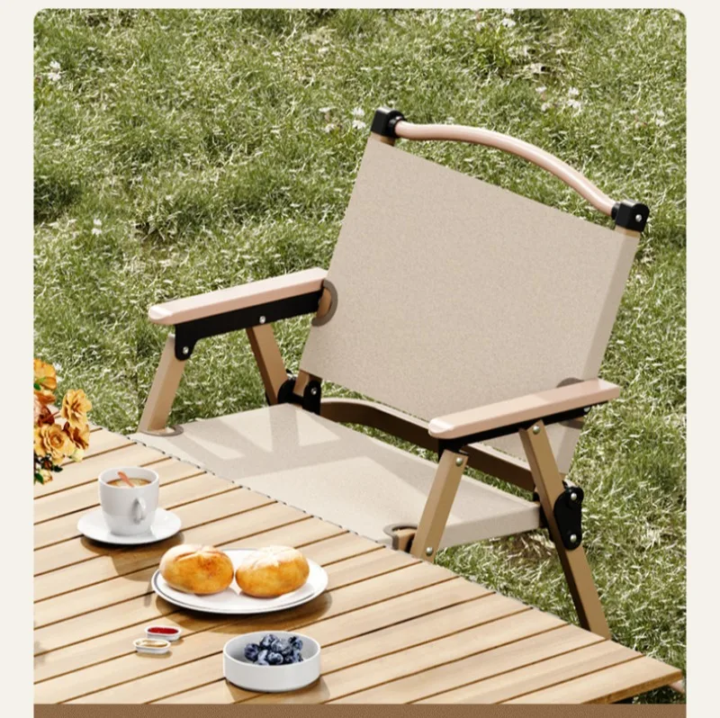 Modern Simple Metal Camping Chair Outdoor Foldable Portable Camping Chair Multifunctional Outdoor Furniture Sillas Plegables