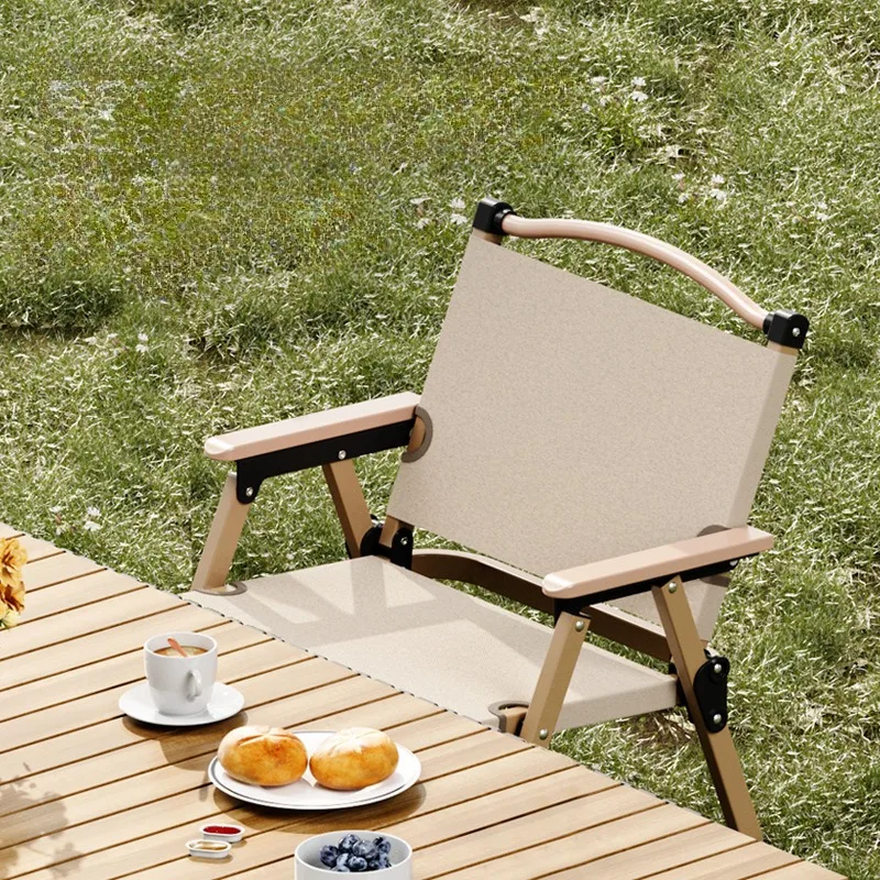 Modern Simple Metal Camping Chair Outdoor Foldable Portable Camping Chair Multifunctional Outdoor Furniture Sillas Plegables