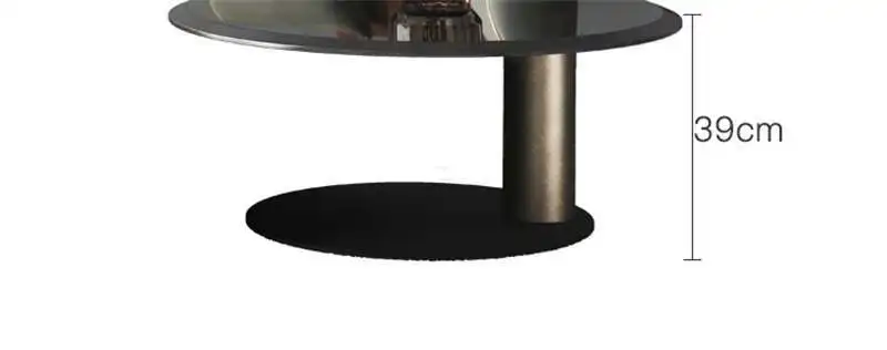 Designer Stainless Steel Coffee Tables European Luxury Round Tea Table Living Room Furniture Italian Tempered Glass Side Table