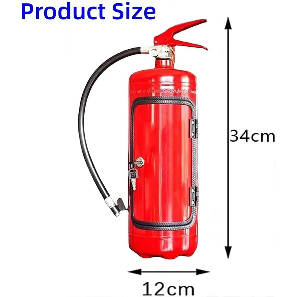 Creative Portable Liquor Cabinet Metal Red/Black Liquor Cabinet Fire Extinguisher Storage System Bar
