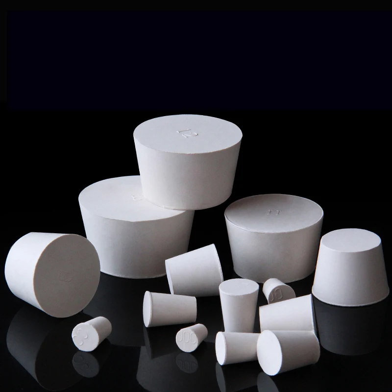 1~5pcs Rubber Stopper Bottle Tapered Hole Bung Plug Lab Test Tube Sealing Plugs -Various Sizes