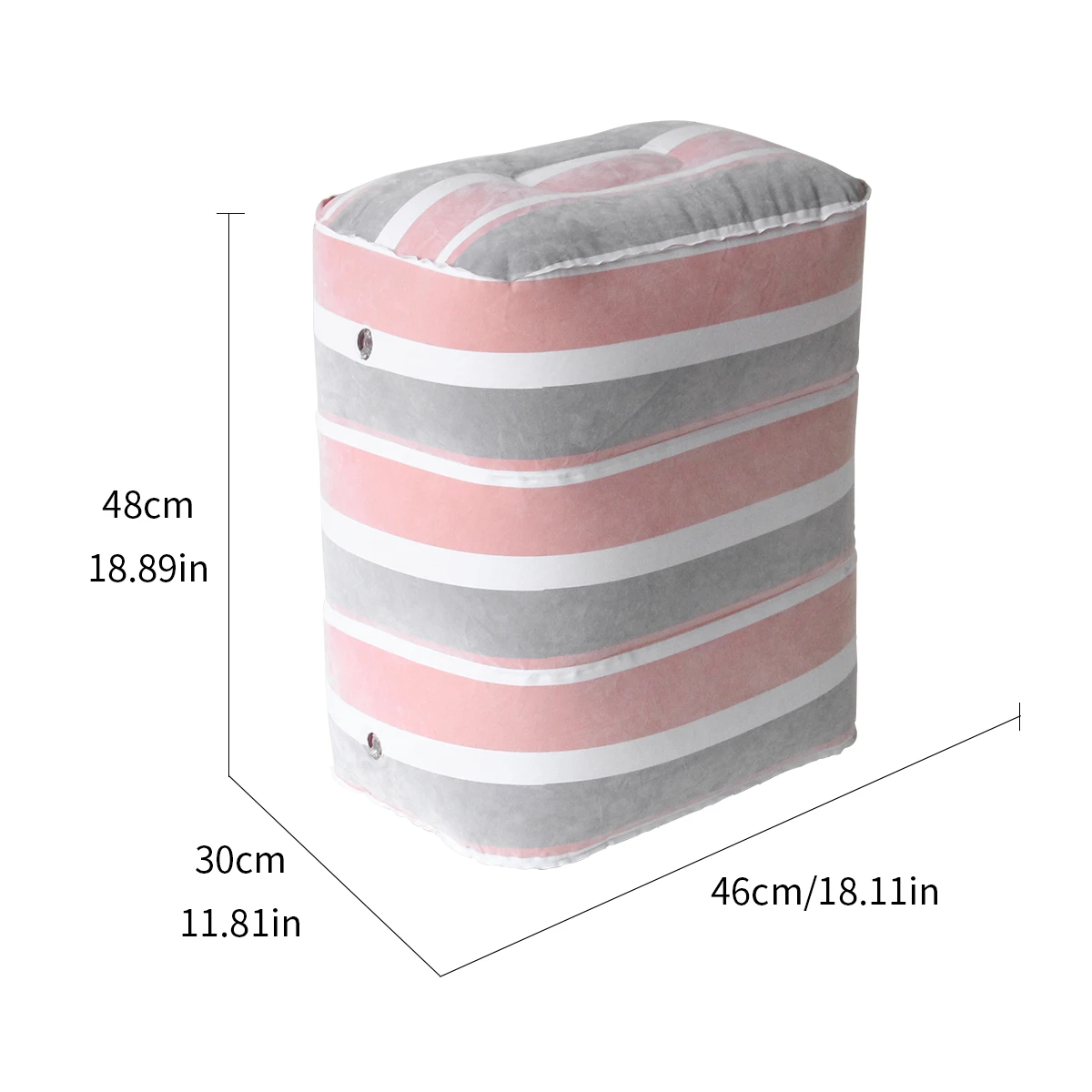Inflatable Sleeping Foot Rest Pillow for Air Travel, PVC Adjustable 3-Layer Flight Footstool Cushion for Car Office