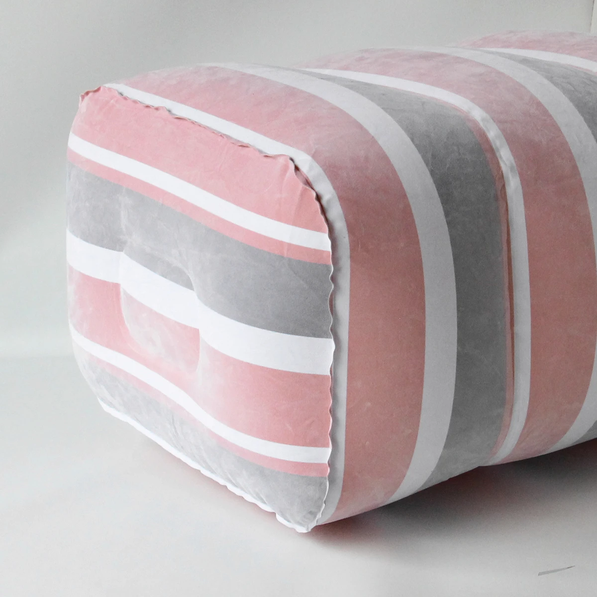 Inflatable Sleeping Foot Rest Pillow for Air Travel, PVC Adjustable 3-Layer Flight Footstool Cushion for Car Office
