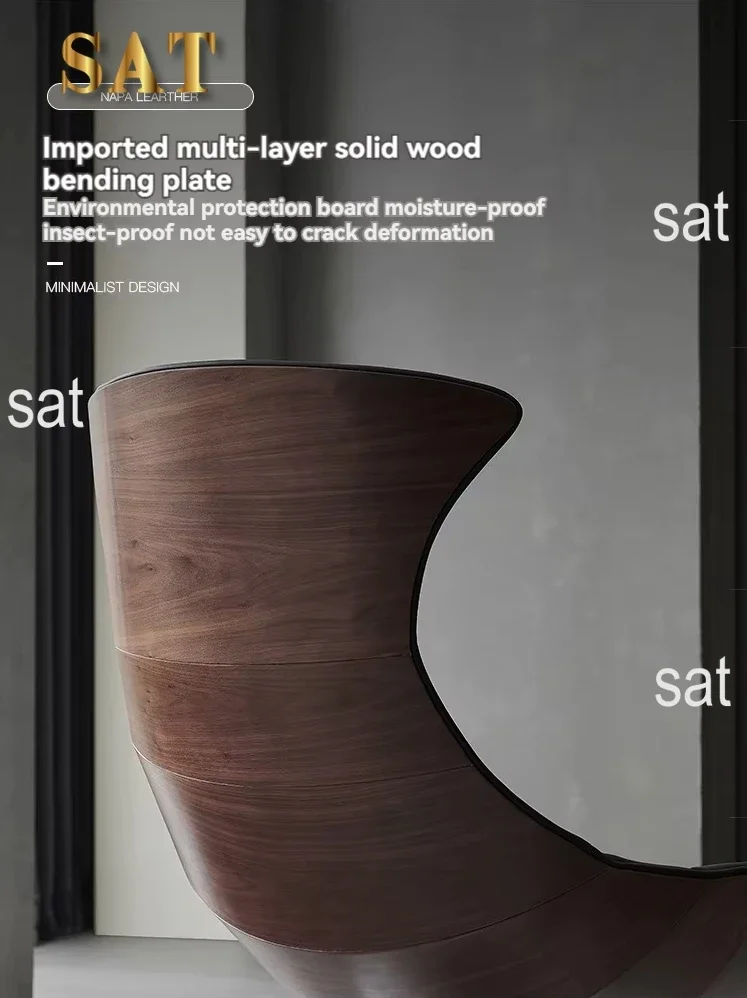 #High Quality Indoor/Outdoor Home and Hotel Lounger Chair Wood and Leather Fabric with Living Room Seating Accent