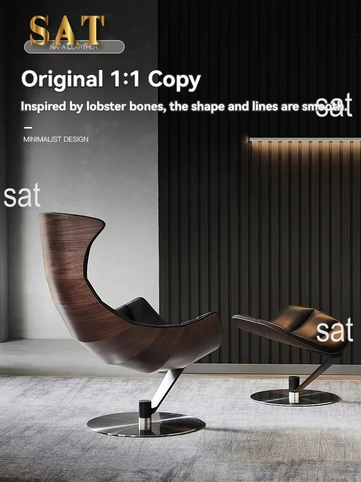 #High Quality Indoor/Outdoor Home and Hotel Lounger Chair Wood and Leather Fabric with Living Room Seating Accent