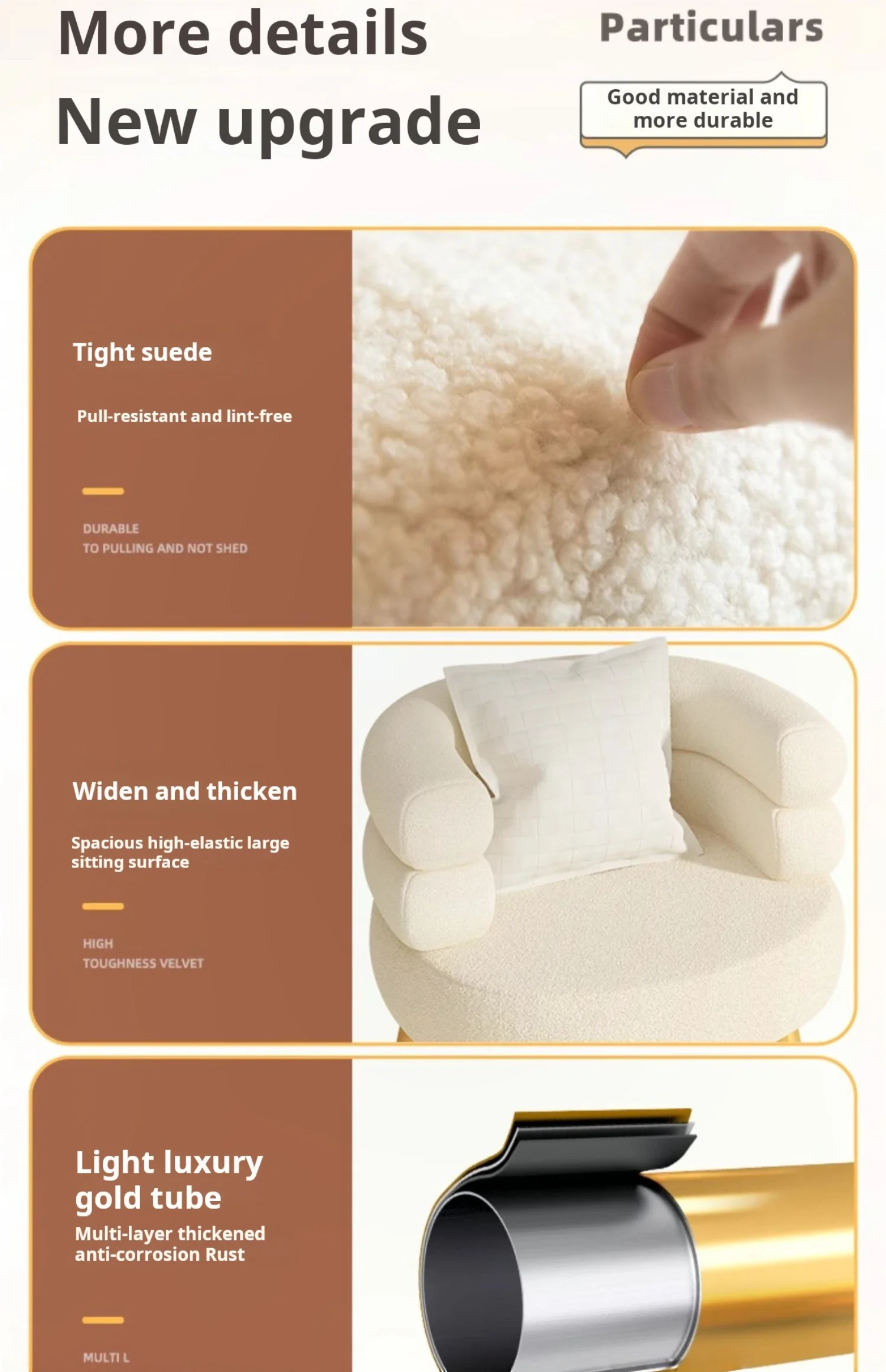 Modern Living Room1-Person Sofa Comfortable Bedroom Fluff Armchair Nordic Simple Nail Salon Makeup Chair Dressing Table Stool
