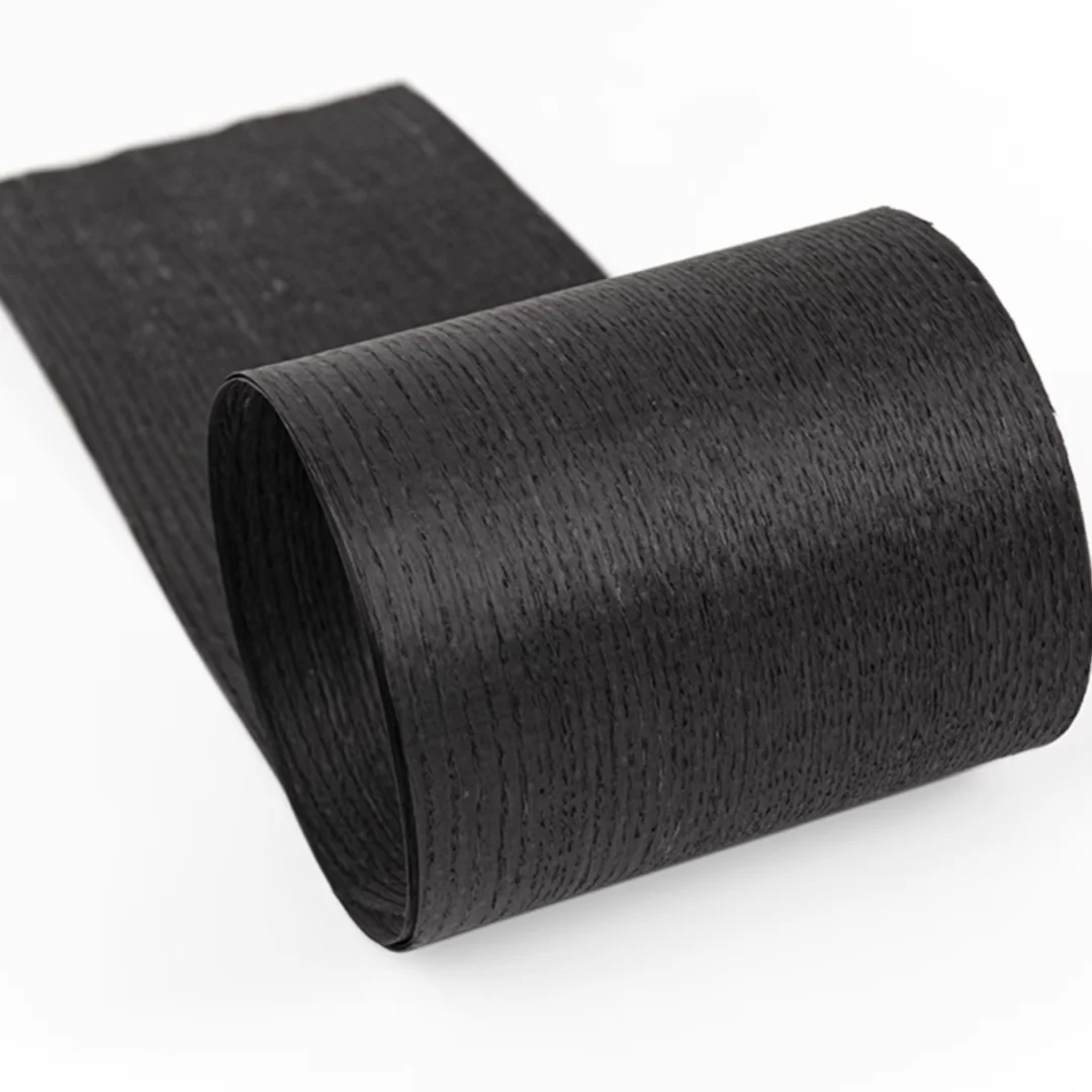 Length:2.6meters Width:150mm T:0.5mm Natural Dyed Black Oak Straight Grain Solid Wood Veneer DIY Creativity Furniture Decor
