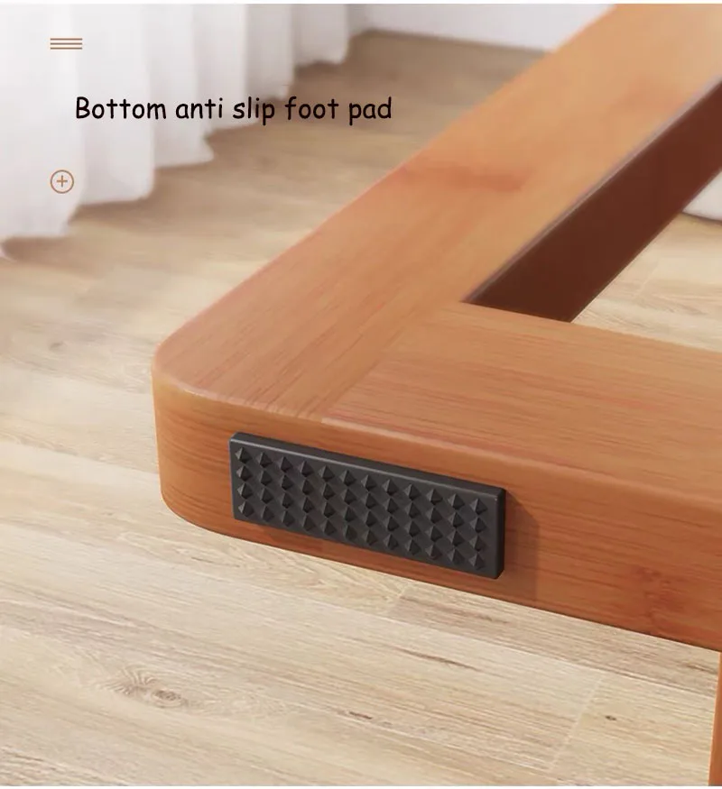 New Chinese Style Shoe Changing Stool Bamboo Wood Made Footrest Children Sitting Block Living Room Stools Furniture