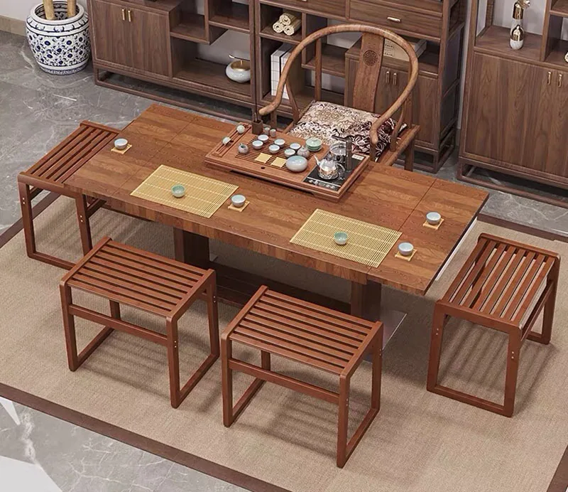 New Chinese Style Shoe Changing Stool Bamboo Wood Made Footrest Children Sitting Block Living Room Stools Furniture