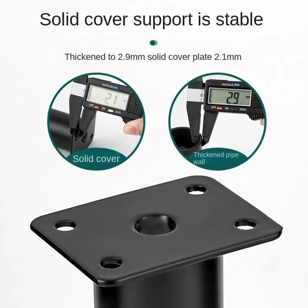 New Stainless Steel Replacement Metal Feet Black White Adjustable Furniture Legs for Cabinet Sofa Cupboard Furniture Hardware