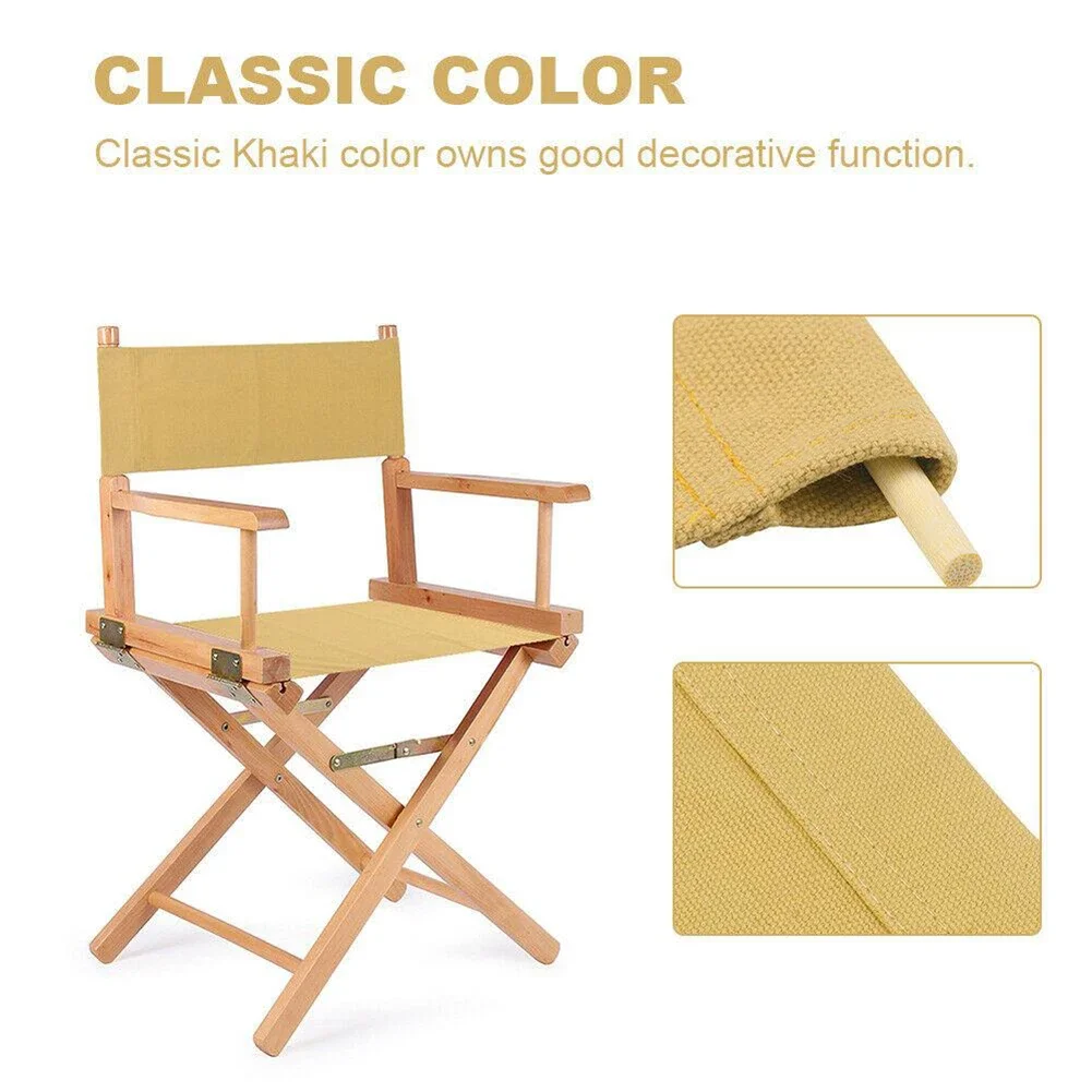Washable Chair Seat Covers Kit Director Chair Seat Replacement Canvas Cover Accessories For Director Chairs With Round Rod