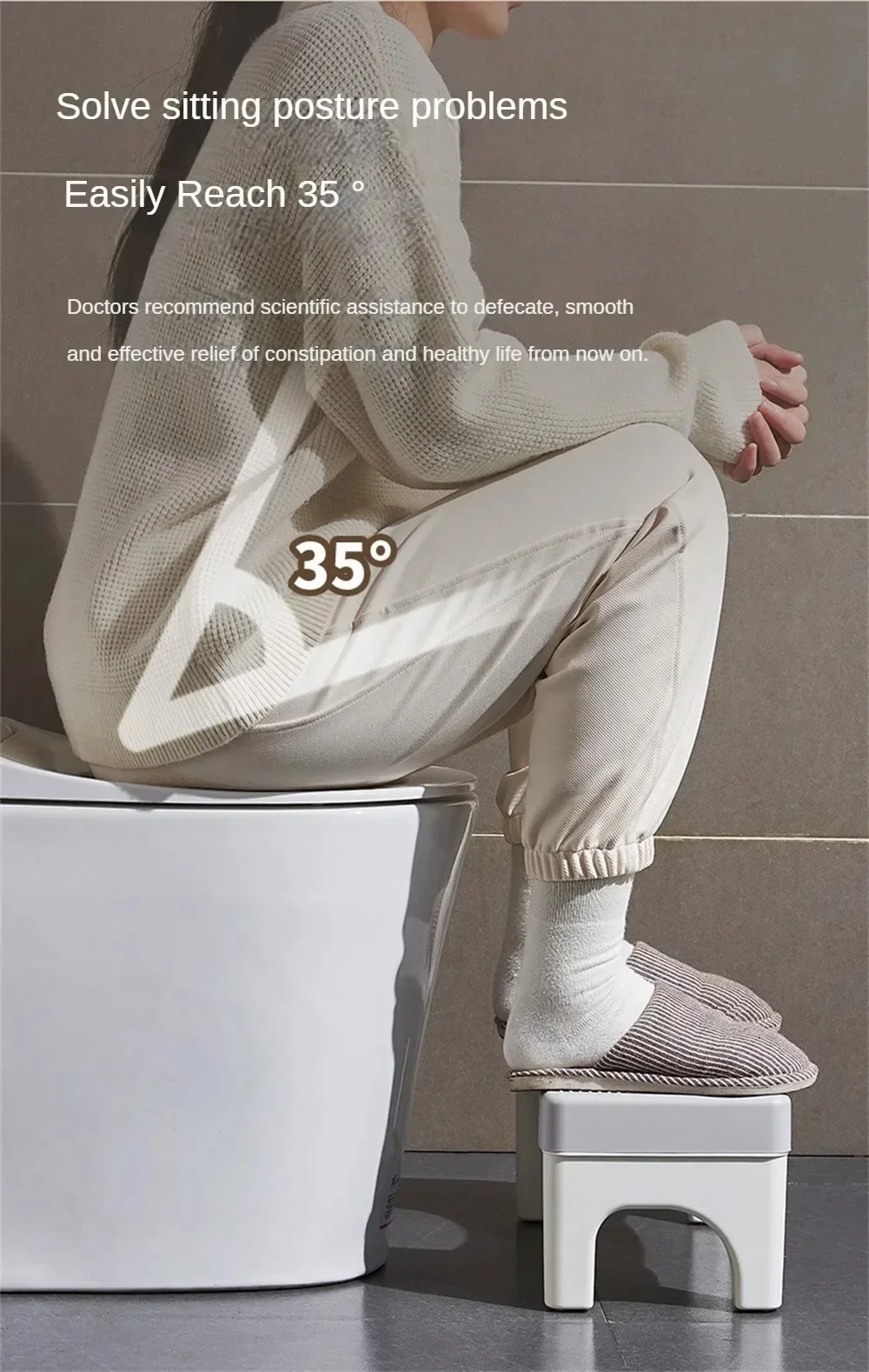 New Bathroom Squatty Potty Toilet Stool for Children Pregnant Woman Seat Elderly Toilet Foot Stand Stool Bathroom Accessories