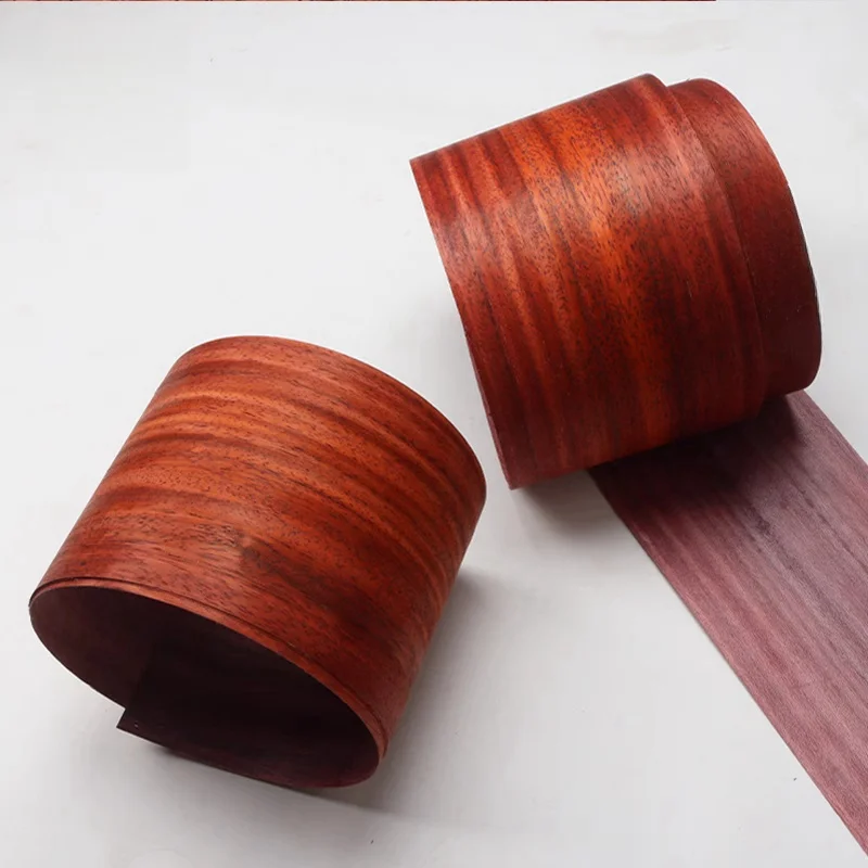 Veneer Wood Sheet Natural Rosewood Veneer Furniture Speaker Veneer Home Decoration Adhesive Surface size:15x250cm T0.2mm