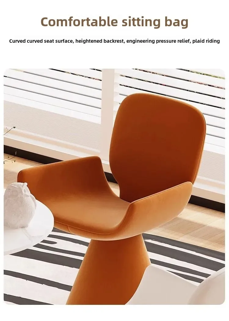 Hot Furniture Italian Style, Light Luxury, Chair, Simple Style, Dressing Stool, Household, Rotatable, High-end, Dining Chair