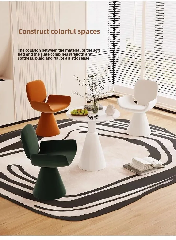 Hot Furniture Italian Style, Light Luxury, Chair, Simple Style, Dressing Stool, Household, Rotatable, High-end, Dining Chair