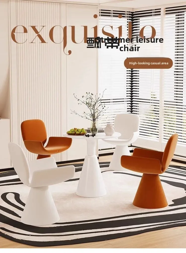 Hot Furniture Italian Style, Light Luxury, Chair, Simple Style, Dressing Stool, Household, Rotatable, High-end, Dining Chair