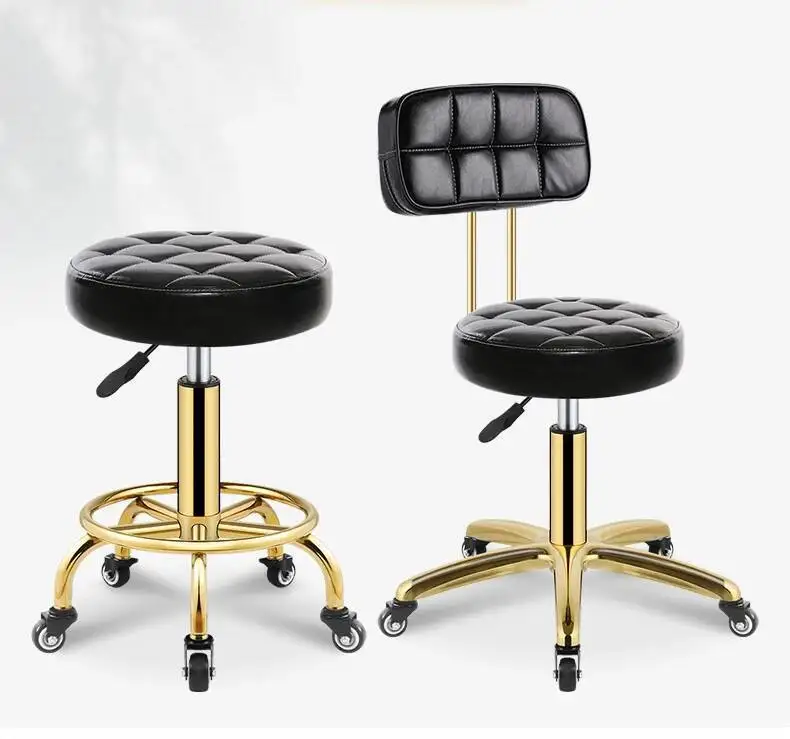 Salon Hairdressing Barber Chair Barbershop Stool Vintage Furniture Beauty Stools Professional Rotating Rolling Work Chairs