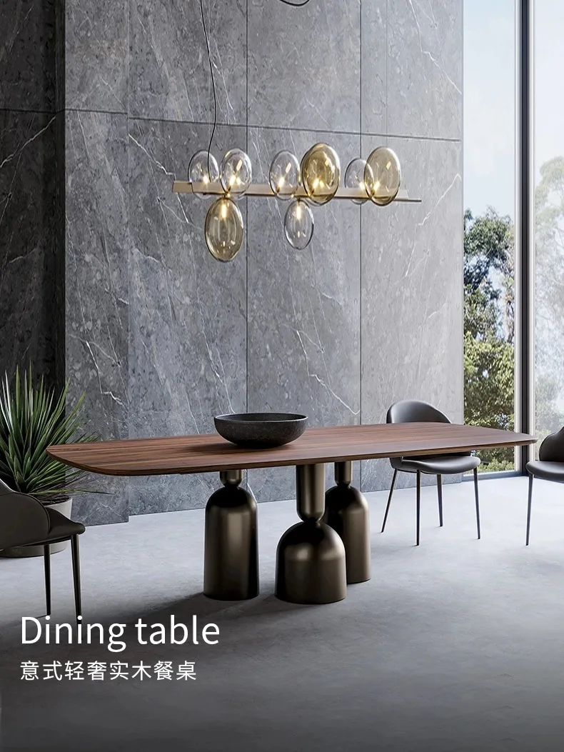 Italian Wooden Dining Table Unique Luxury Modern Restaurant Dining Table Wooden Living Room Mesa Para Comedor Home Furniture