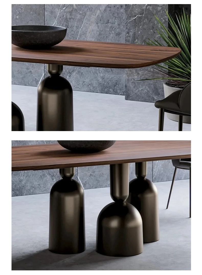 Italian Wooden Dining Table Unique Luxury Modern Restaurant Dining Table Wooden Living Room Mesa Para Comedor Home Furniture