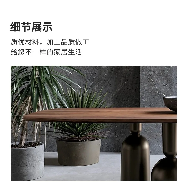 Italian Wooden Dining Table Unique Luxury Modern Restaurant Dining Table Wooden Living Room Mesa Para Comedor Home Furniture
