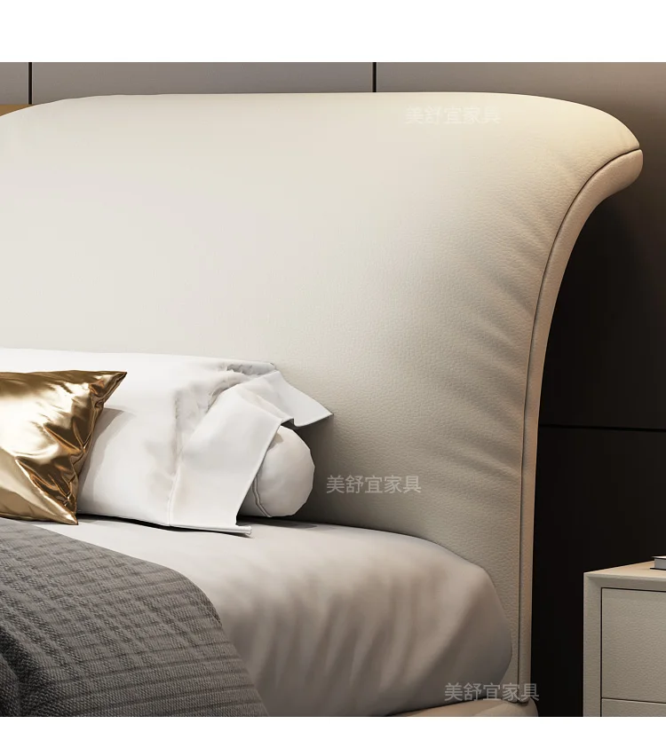Wedding Nordic Beds Modern Designer Minimalist Massage Design Lazy Bed Light Luxury Fashionable Wood Cama Casal Home Furniture
