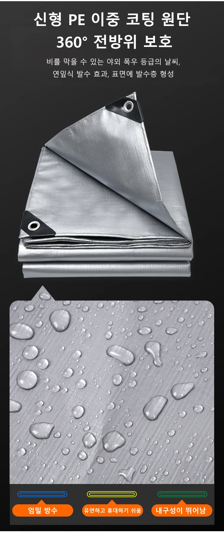 Thickened Sunshade Tarpaulin Truck Outdoor Sunscreen Tarpaulin Waterproof Double Silver Thickened Sunshade Cloth Rainproof Cloth