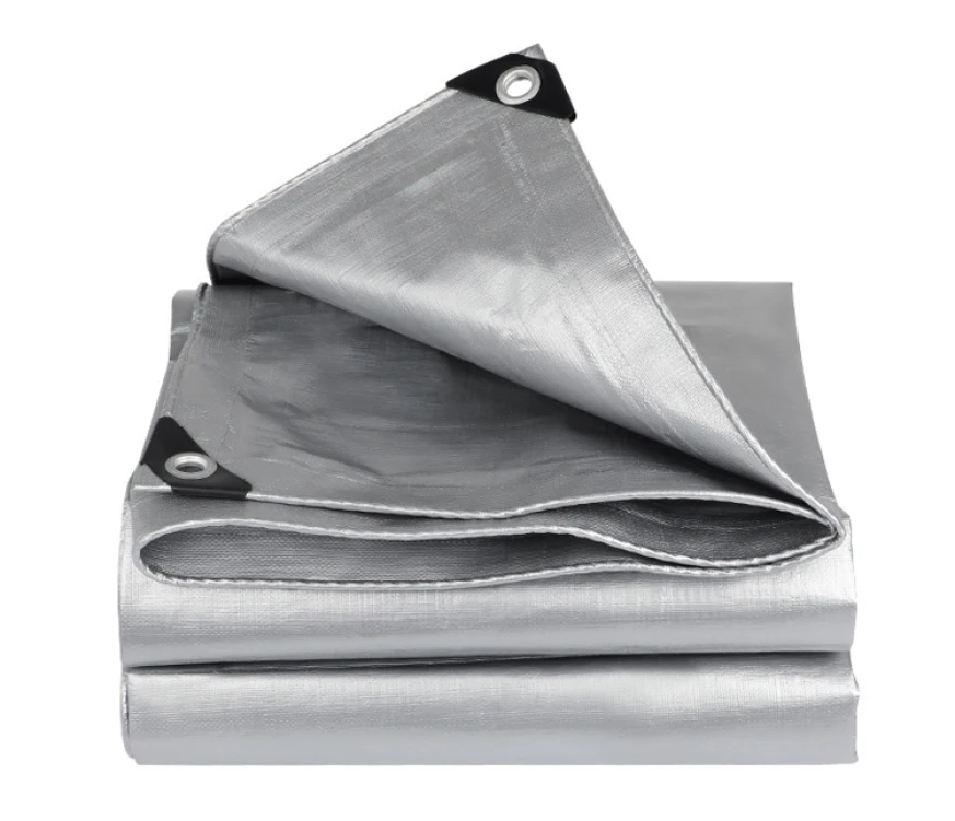 Thickened Sunshade Tarpaulin Truck Outdoor Sunscreen Tarpaulin Waterproof Double Silver Thickened Sunshade Cloth Rainproof Cloth