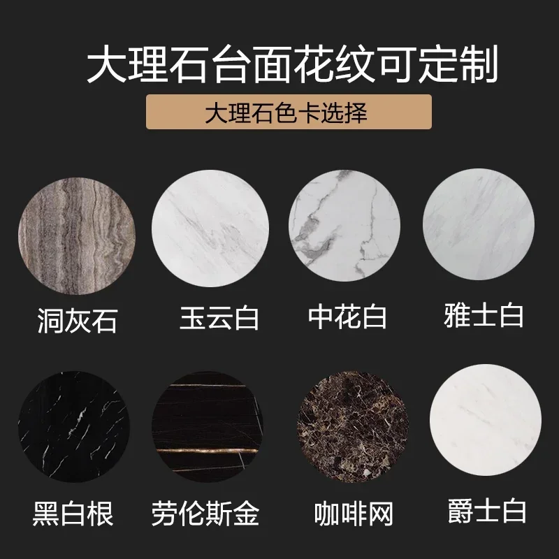 Linlimlam Luxury Dining Set: 6 Stainless Steel Genuine Leather Chair and Rectangle Marble Sea Shell Table Kitchen Room Furniture