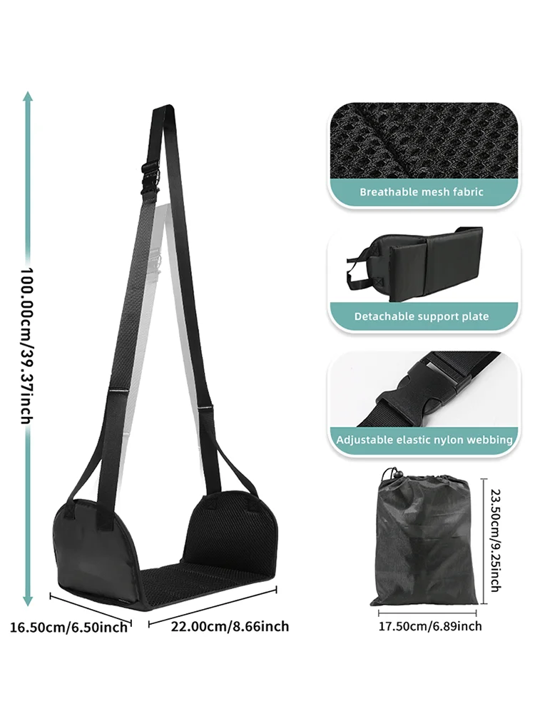 Newest Airplane Foot Hammock Airline Foot Rest With Removable Pad Adjustable Strap Foot Hammock With Menory Foam For Travel