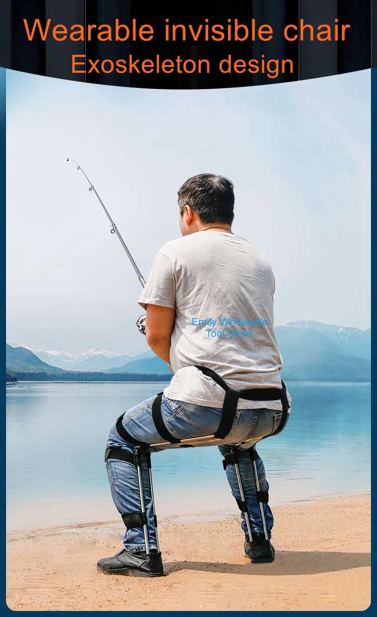 Chairless chair wearable invisible seat artifact exoskeleton chair human wearable chair magic