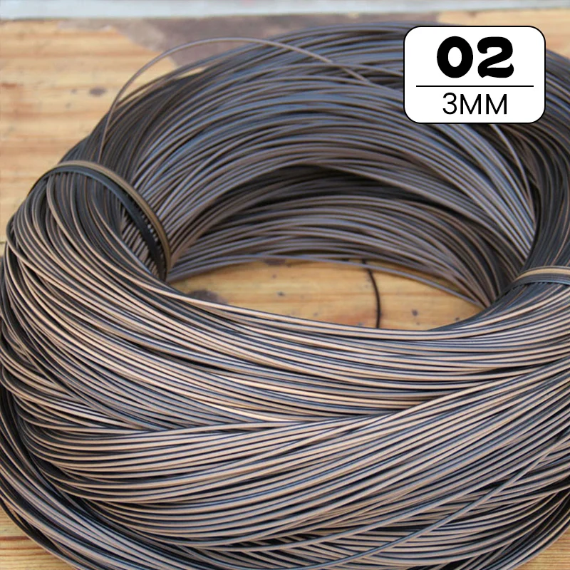 500G Round PE Rattan 2.5/3/3.5/4.5mm Plastic Synthetic Rattan Weaving Raw Material for Furniture Repair Chair Storage Basket DIY