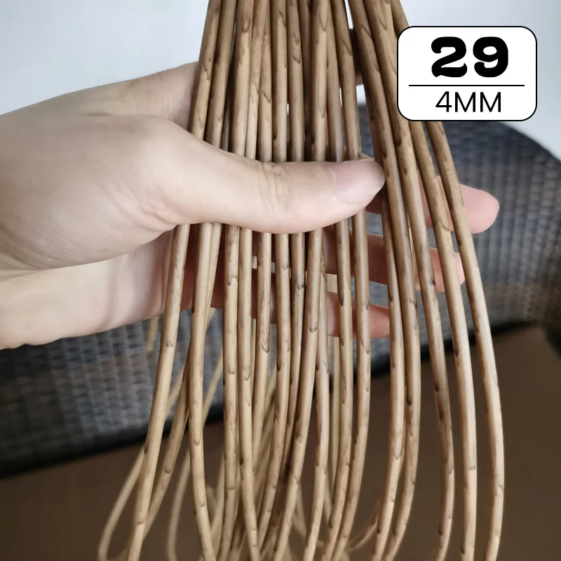 500G Round PE Rattan 2.5/3/3.5/4.5mm Plastic Synthetic Rattan Weaving Raw Material for Furniture Repair Chair Storage Basket DIY